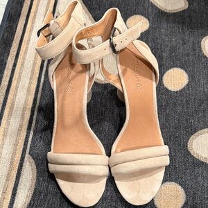Madewell Suede Neutral Pink Sandals